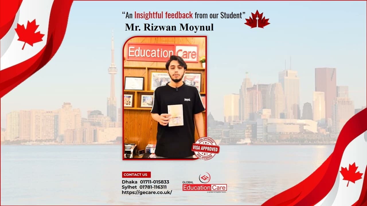 Mr. Rizwan Moynul Secures Student Visa of Canada