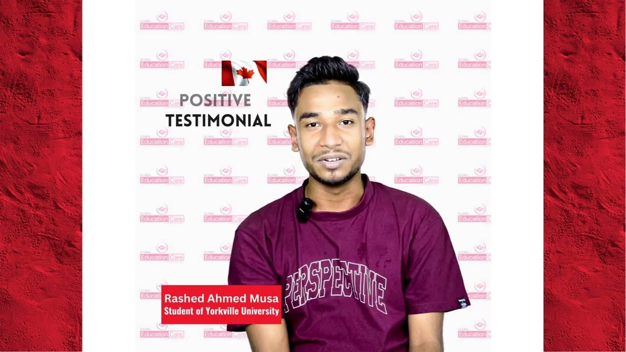 Rashed Ahmed Musa Secures Student Visa for Bachelor of Business Administration at Yorkville University, Canada