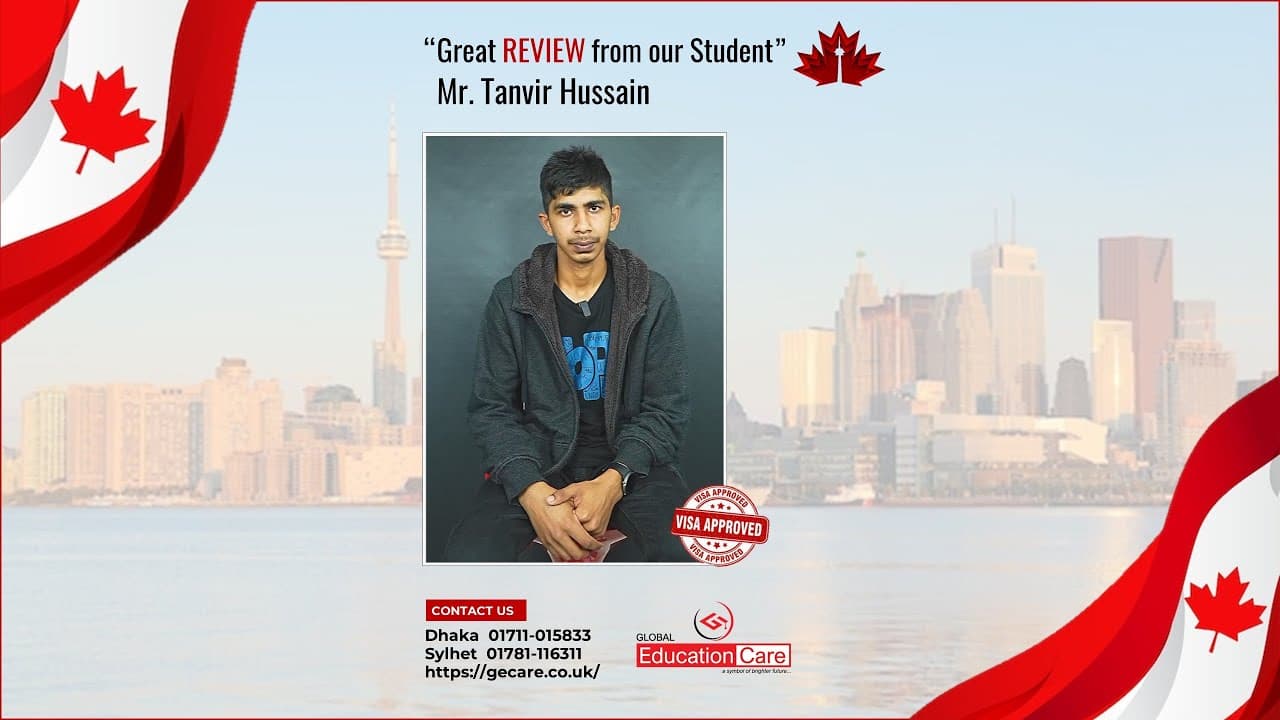 Tanvir Hussain Secures Student Visa from University of Manitoba, Canada