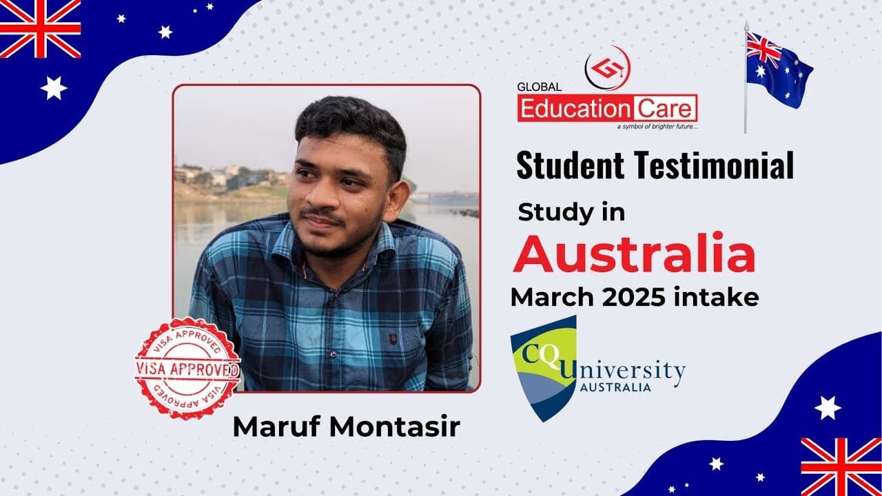 স্বপ্ন যখন সত্যি হলো – Maruf Montasir এর অস্ট্রেলিয়া Student Visa সফলতার গল্প!