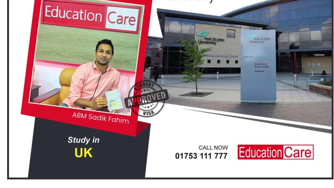 Mr A B M Fahim Secures Student Visa for MBA at the York ST John University, UK, with Scholarship