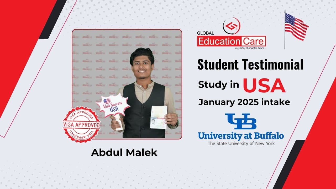𝐒𝐭𝐮𝐝𝐞𝐧𝐭'𝐬 𝐑𝐞𝐯𝐢𝐞𝐰 : Congratulations to '𝐀𝐛𝐝𝐮𝐥 𝐌𝐚𝐥𝐞𝐤' for getting the USA Study Permit Visa!