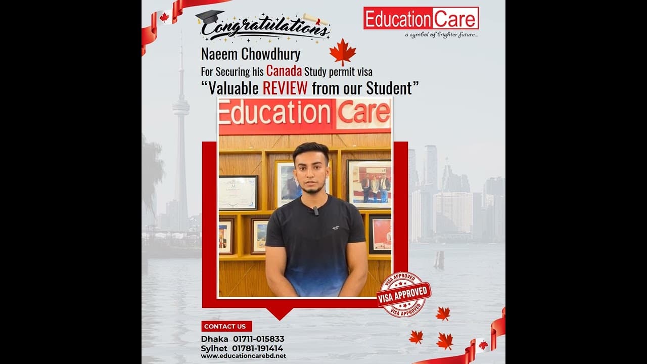 H A Naeem Chowdhury Secures Student Visa for Master of Engineering - Electrical and Computer Engineering at the University of Windsor in Canada