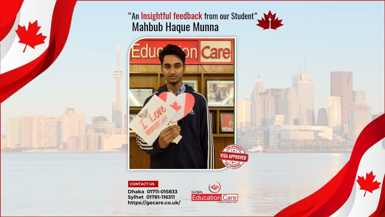Mahbub Haque Munna Secures Student Visa of Canada