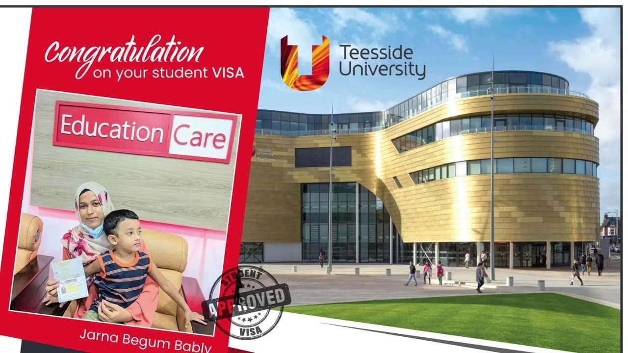 Miss Jarna Begum Secures Student Visa for MSc International Management (Applied) at Teesside University, UK