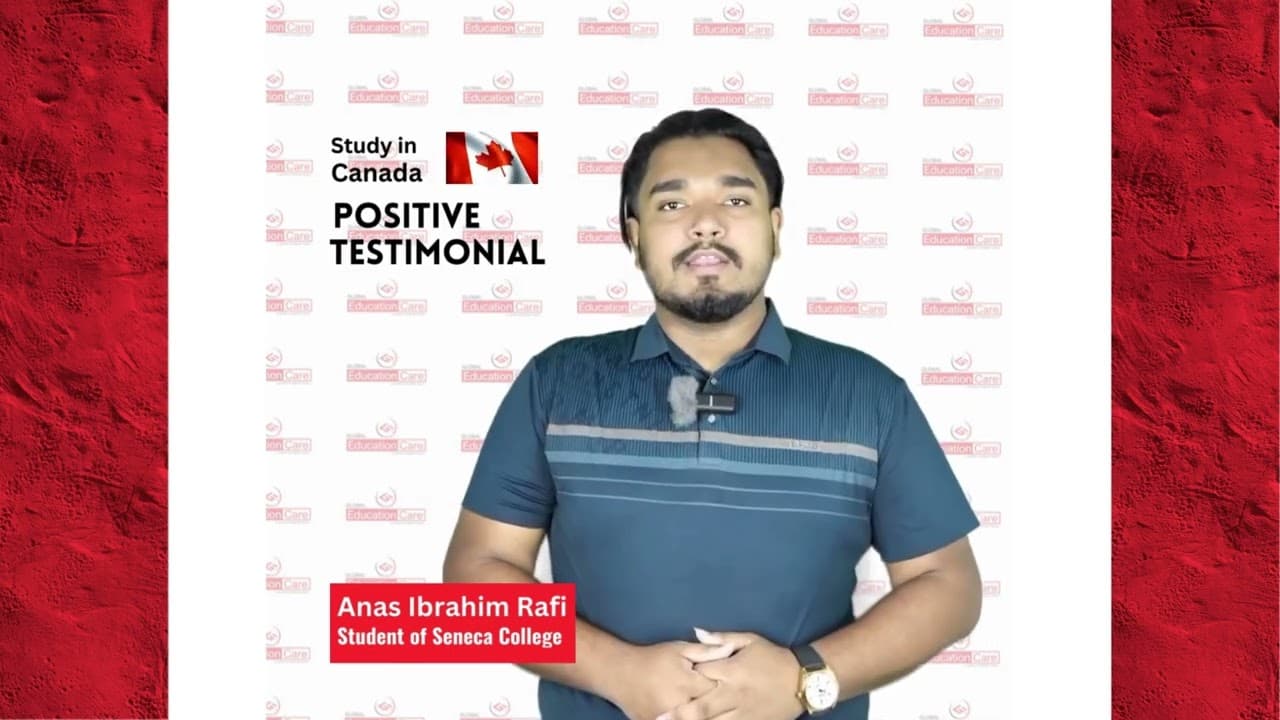 Anas Ibrahim Rafi Secure Student Visa for Advanced Diploma program in Computer Systems Technology at Seneca College in Canada