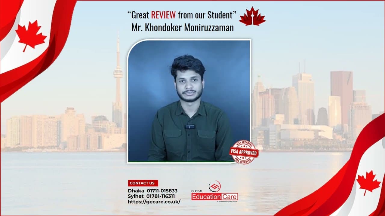 Khondoker Moniruzzaman Secures Student Visa of Canada