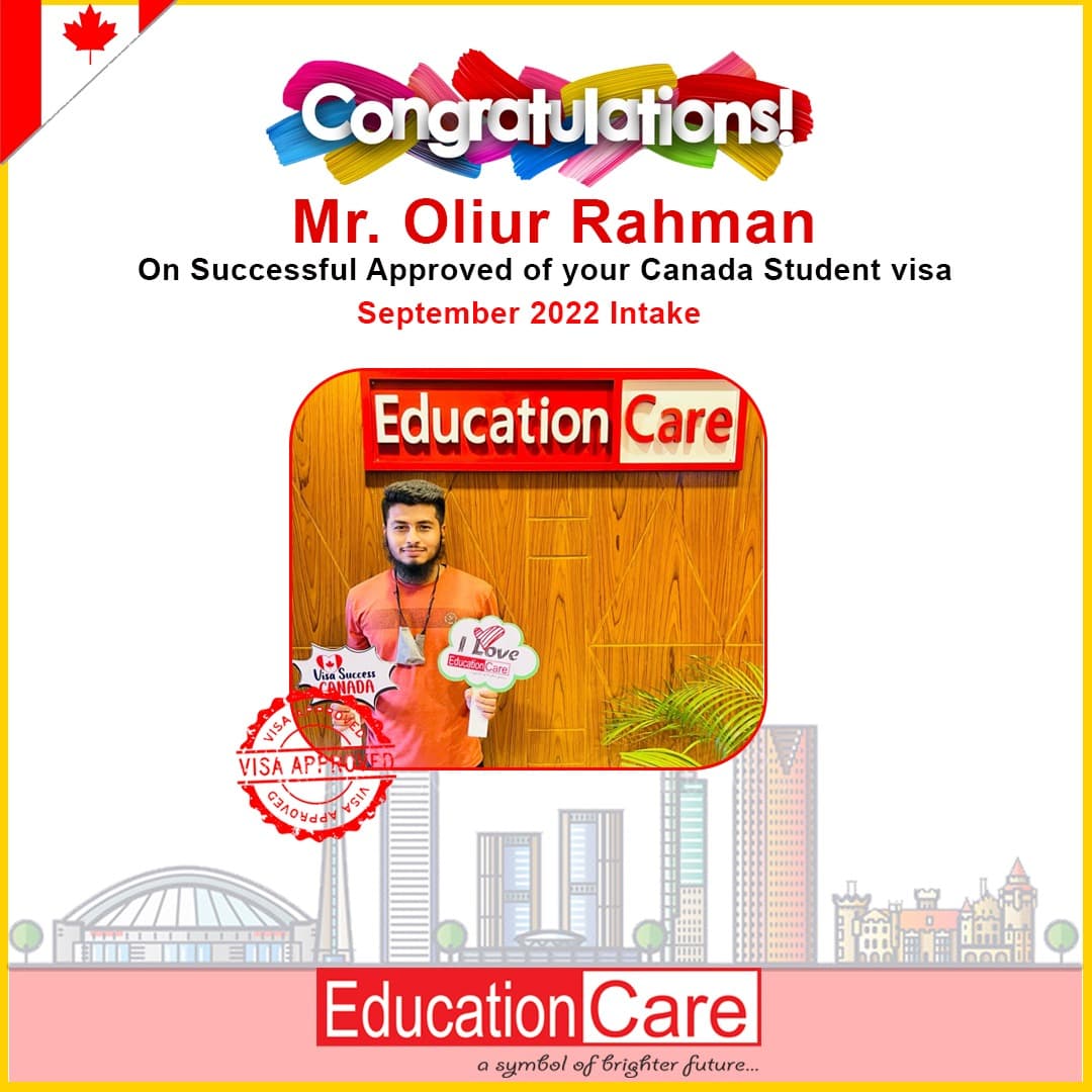 Canada visa success ( Mr. Oliur Rahman)