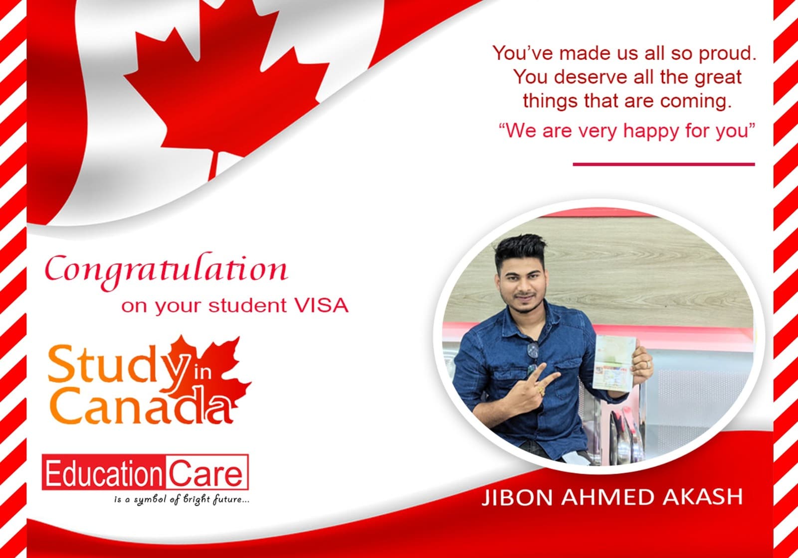 Canada visa success (Jibon Ahmed Akash)