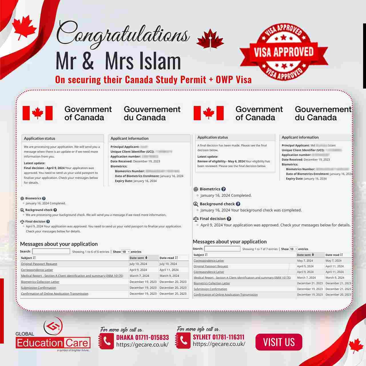 Canada Visa Success (Duah)