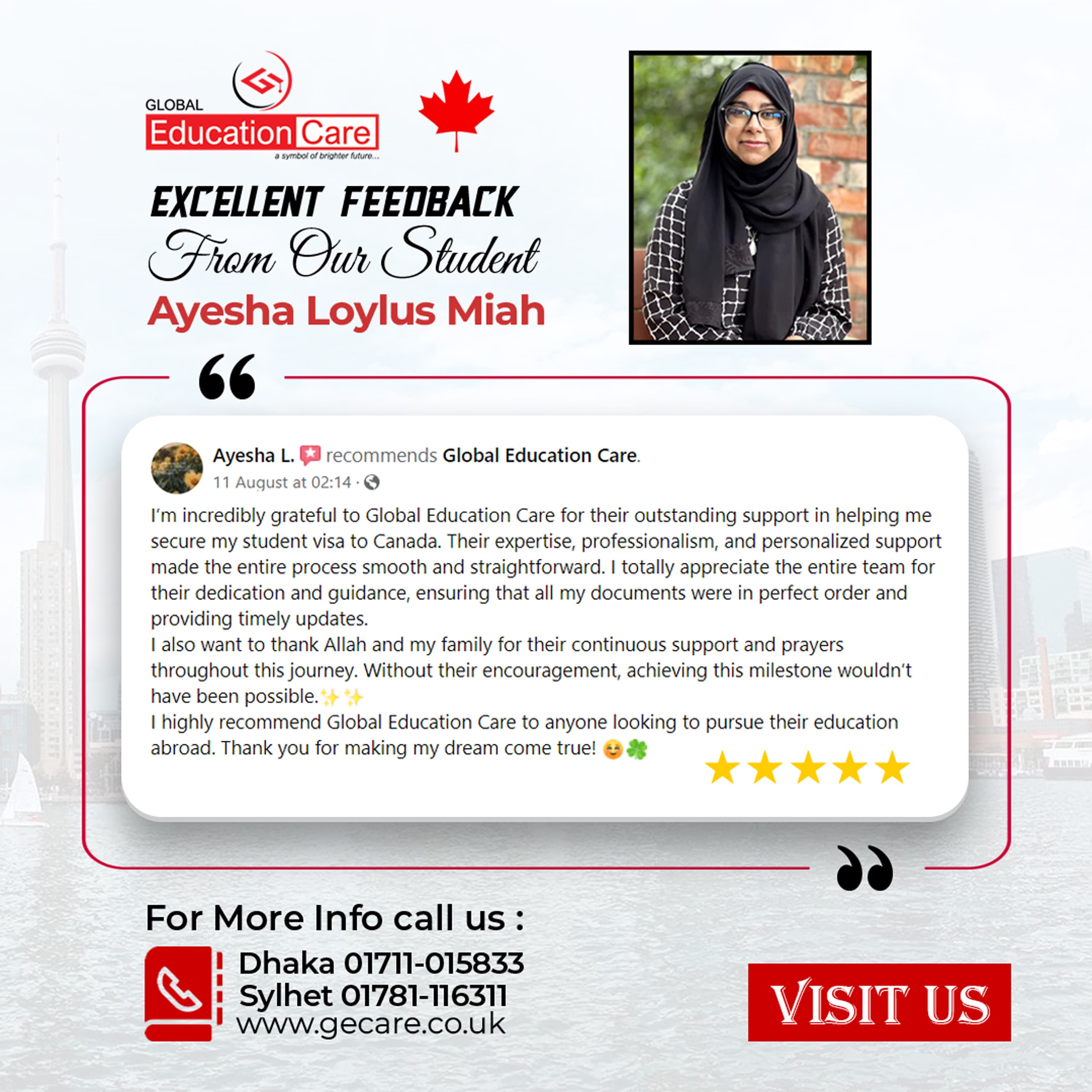 Canada Visa Success (Ayesha Loylus Miah)