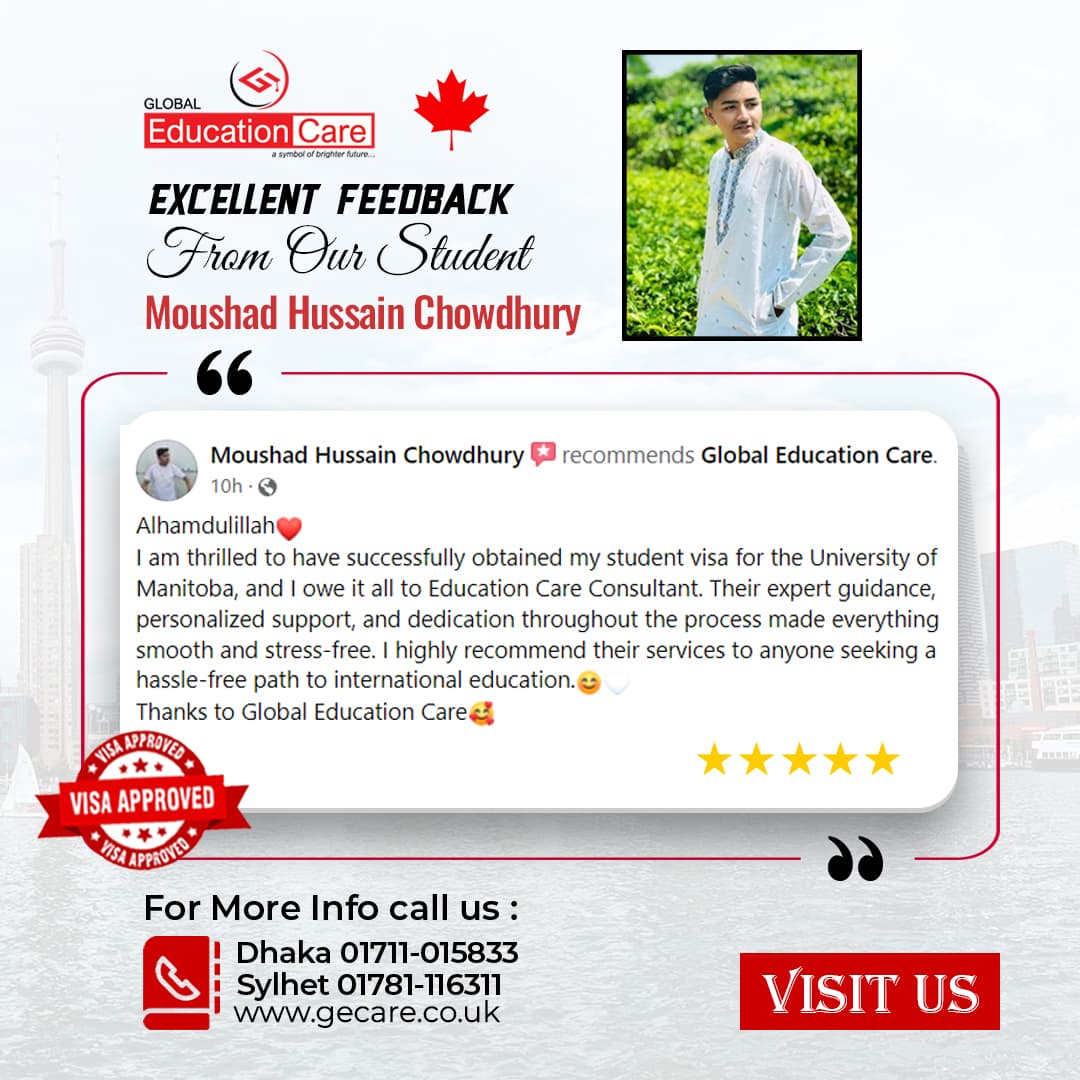 Canada Visa Success (Moushad Hussain Chowdhury Review)