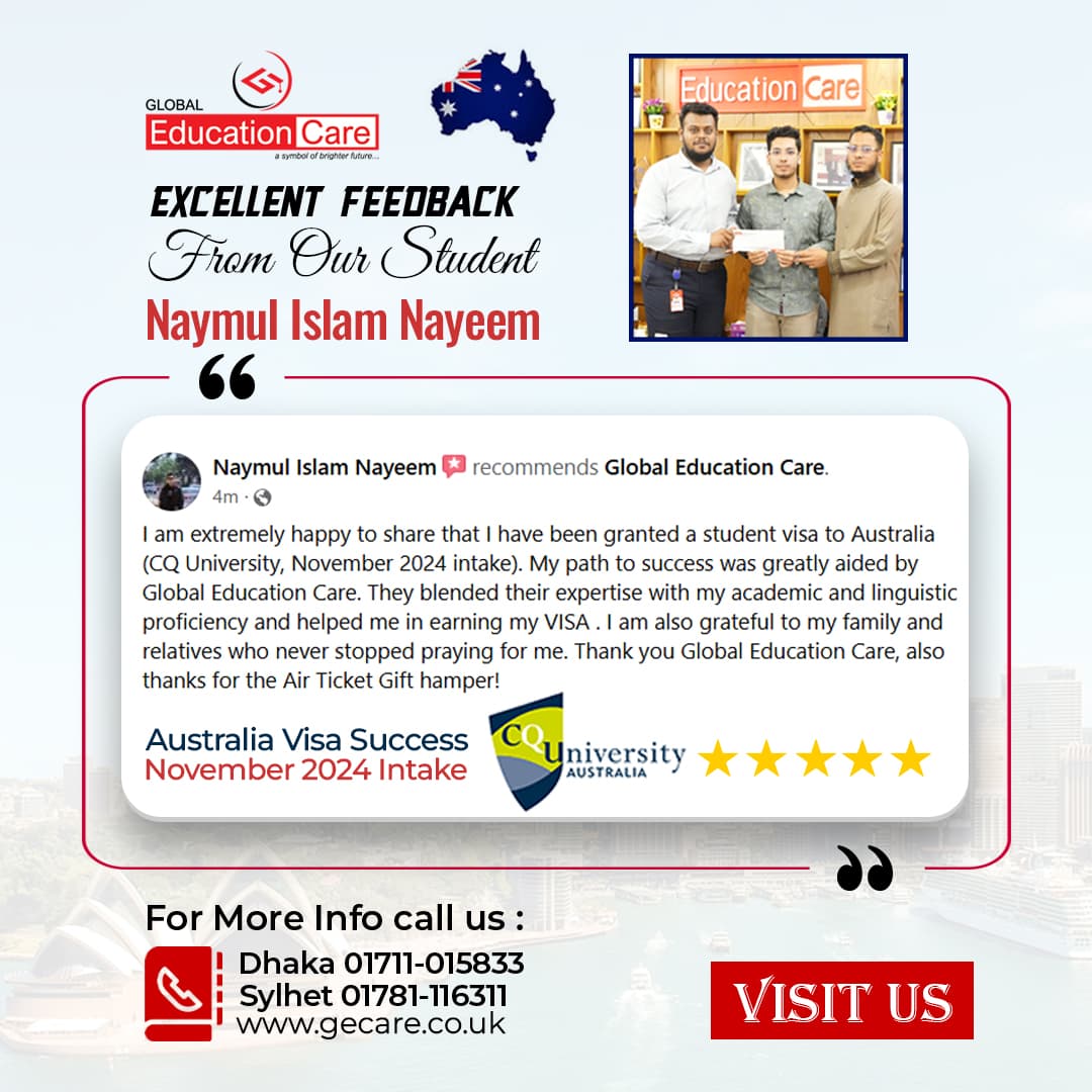Noymul Islam Nayeem Visa Success Australia Review