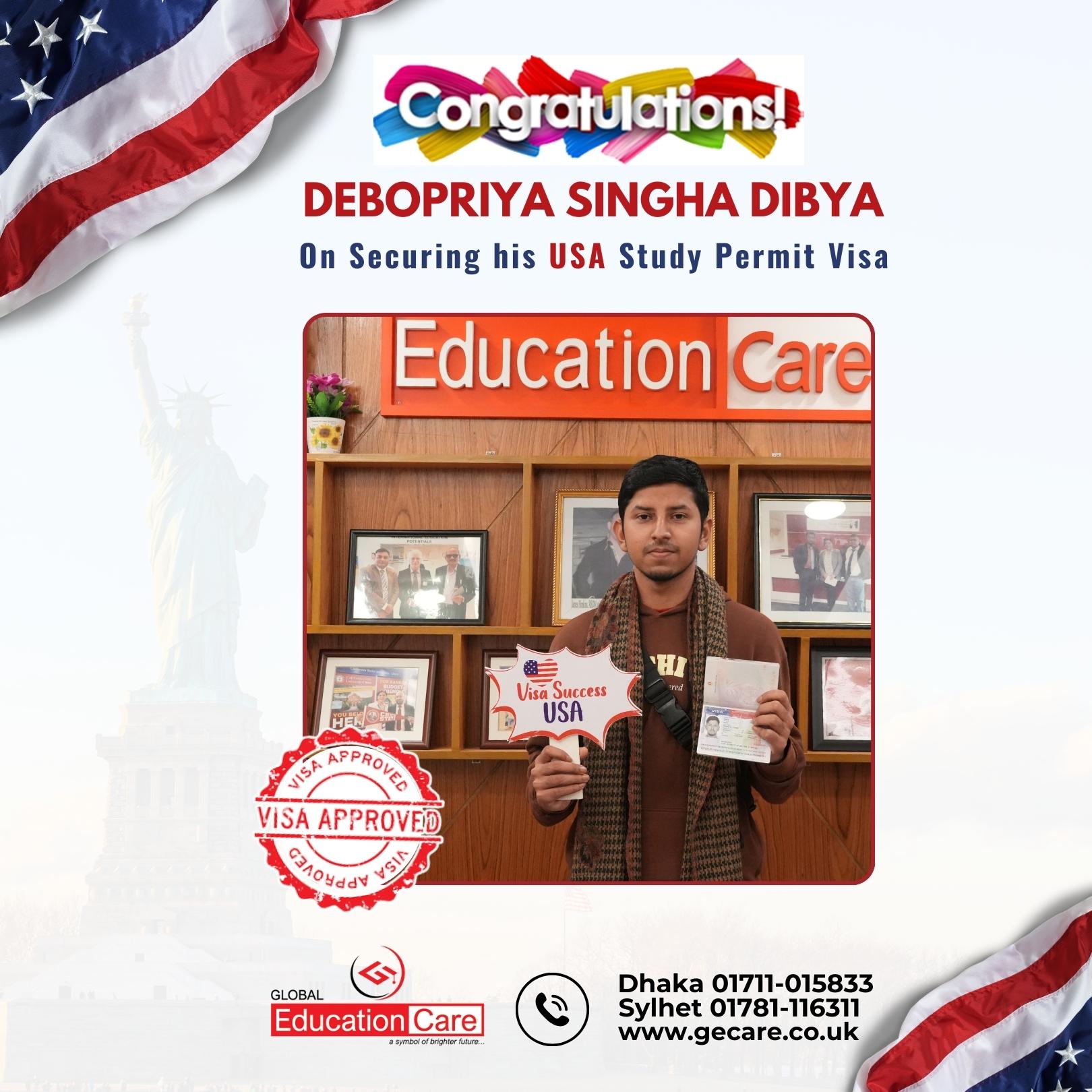 USA Visa Success | Debopriya Singha Dibya | University at Buffalo (January 2025) Intake