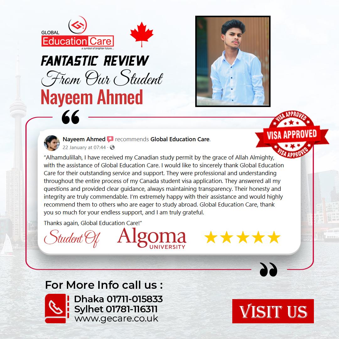 Md Nayeem Ahmod | Algoma University | Bachelor of Computer Science (Honours)